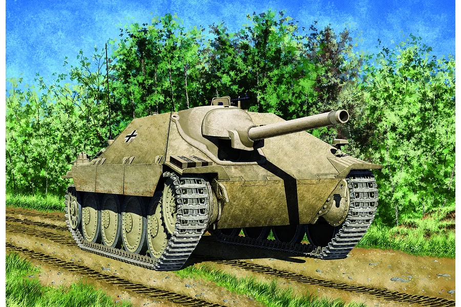 Academy 1/35 German Jagdpanzer 38(t) Hetzer &amp;quot;Early Version&amp;quot; Tank Scaled Plastic Model Kit image 54955