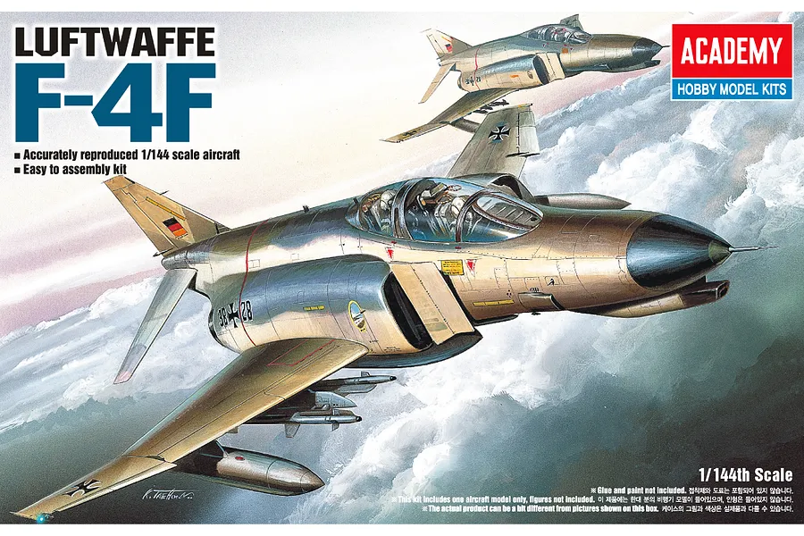 Academy 1/144 Luftwaffe F-4F Phantom II Scaled Plastic Model Kit image 54990