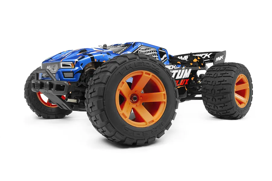 Maverick Quantum XT Flux RC Stadium Truck Electric Brushless 4WD 1/10 Scale RTR - Blue/Orange image 55060