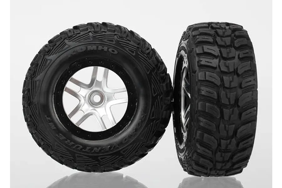 Traxxas 2.2/3.0&amp;quot; Kumho Ultra Soft Tyres on Satin Chrome Split-Spoke Rims - Glued Wheels 2Pcs image 5510
