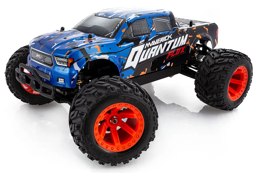 Maverick Quantum MT Flux RC Truggy Electric Brushless 4WD 1/10 Scale RTR with Upgraded Parts - Blue/Orange image 55104