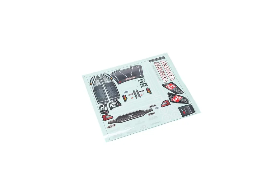 ARRMA 1/10 VORTEKS 4X4 Clear Unpainted Body Shell w/ Decals &amp;amp; Window Marks image 55135