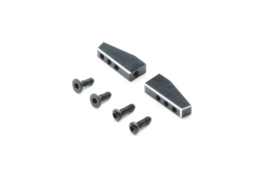 Losi Black Aluminium Mini-T/B 2.0 Servo Mount Set 3Pcs w/ Hardware image 55143