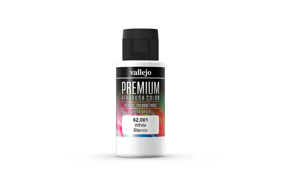 Vallejo White Polyurethane Premium Airbrush Colour Paint 60ml image 55157
