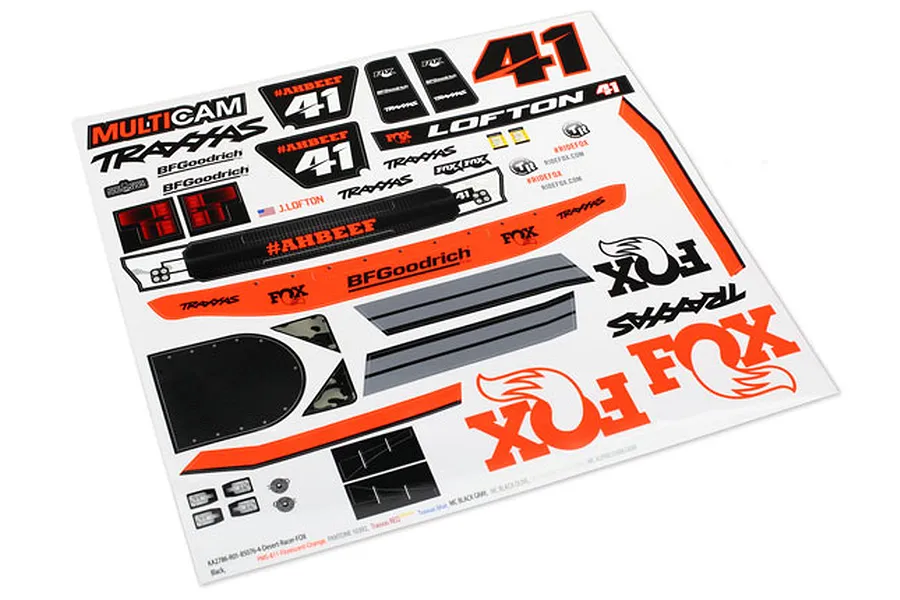 Traxxas UDR Decals - Fox Edition image 55293