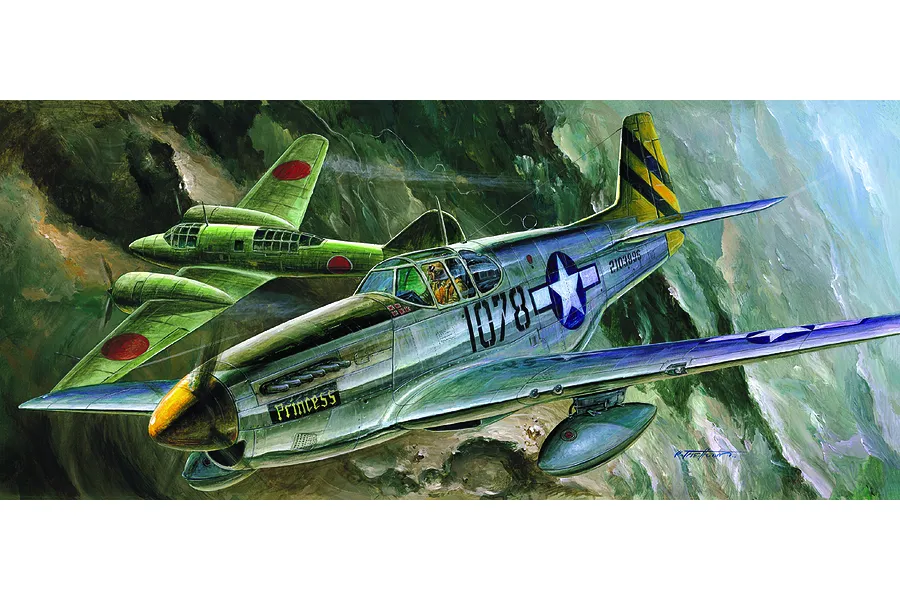 Academy 1/72 P-51C Mustang Fighter Scaled Plastic Model Kit image 55416