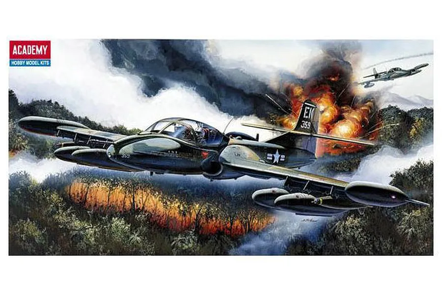 Academy 1/72 A-37B Dragonfly &amp;quot;Vietnam War&amp;quot; Bomber Scaled Plastic Model Kit image 55422