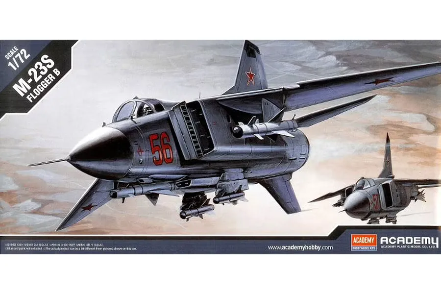 Academy 1/72 M-23S Flogger-B Fighter Scaled Plastic Model Kit image 55423