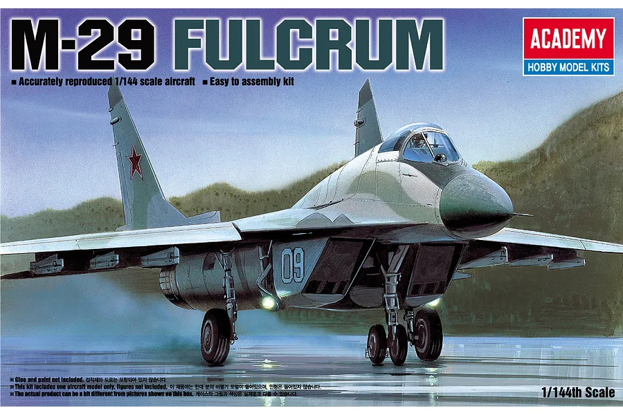 Academy 1/144 M-29 Fulcrum Fighter Scaled Plastic Model Kit image 55436