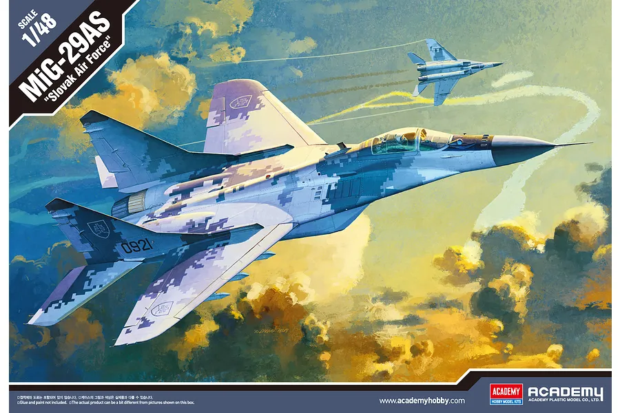 Academy 1/48 MiG-29AS &amp;quot;Slovak Air Force&amp;quot; Fighter Scaled Plastic Model Kit image 55443