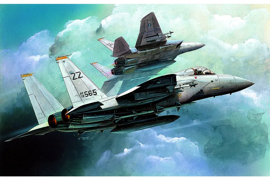 Academy 1/144 USAF F-15C Eagle Fighter Scaled Plastic Model Kit image 55458