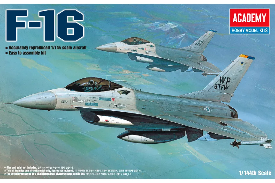 Academy 1/144 F-16 Fighting Falcon Fighter Scaled Plastic Model Kit image 55460