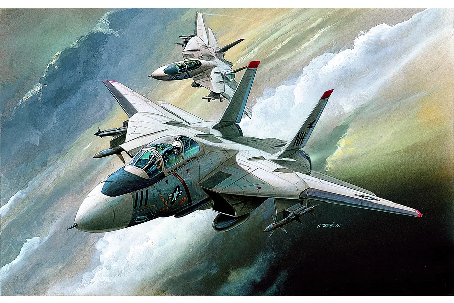 Academy 1/144 USN F-14A Tomcat Fighter Scaled Plastic Model Kit image 55462