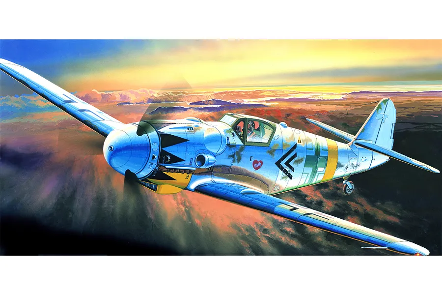 Academy 1/72 German Messerschmitt BF109G-14 Fighter Scaled Plastic Model Kit image 55470