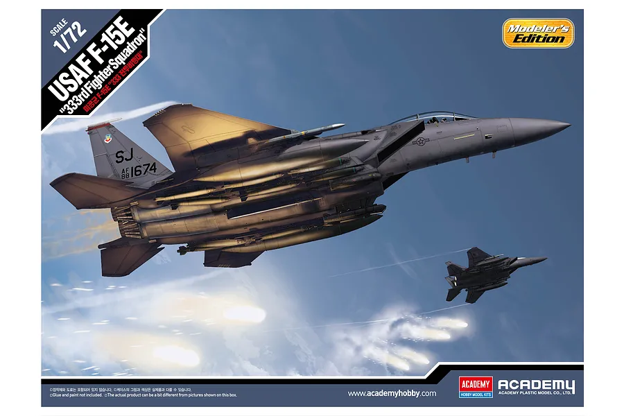 Academy 1/72 USAF F-15E &amp;quot;333rd Fighter Squadron&amp;quot; Fighter Scaled Plastic Model Kit image 55485