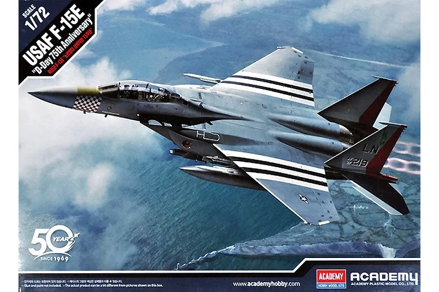 Academy 1/72 USAF F-15E &amp;quot;D-Day 75th Anniversary&amp;quot; Fighter Scaled Plastic Model Kit image 55508