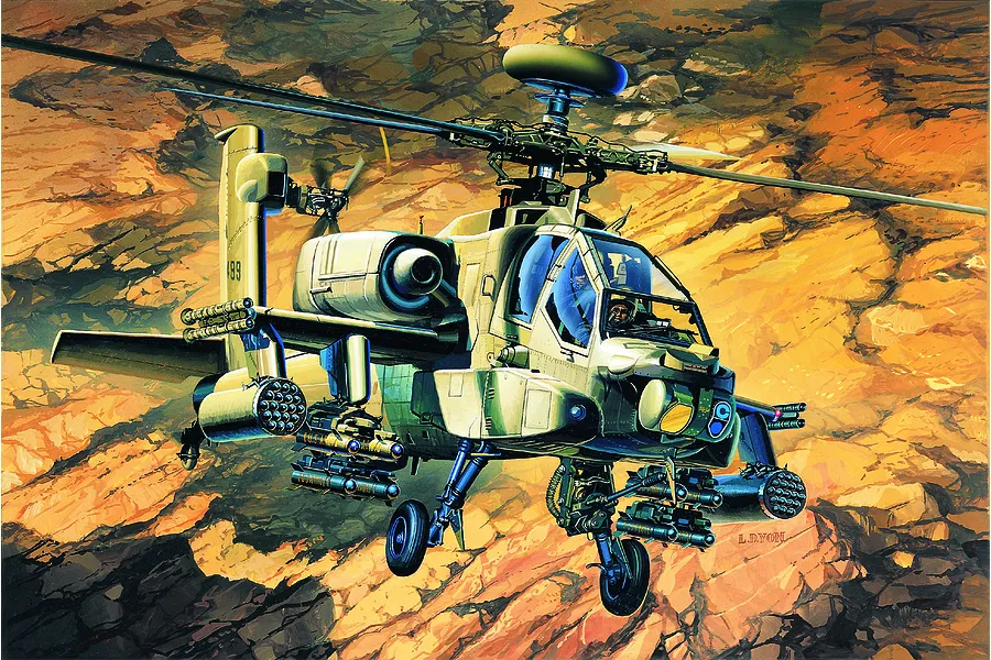 Academy 1/48 Apache AH-64D MSIP Helicopter Scaled Plastic Model Kit image 55553