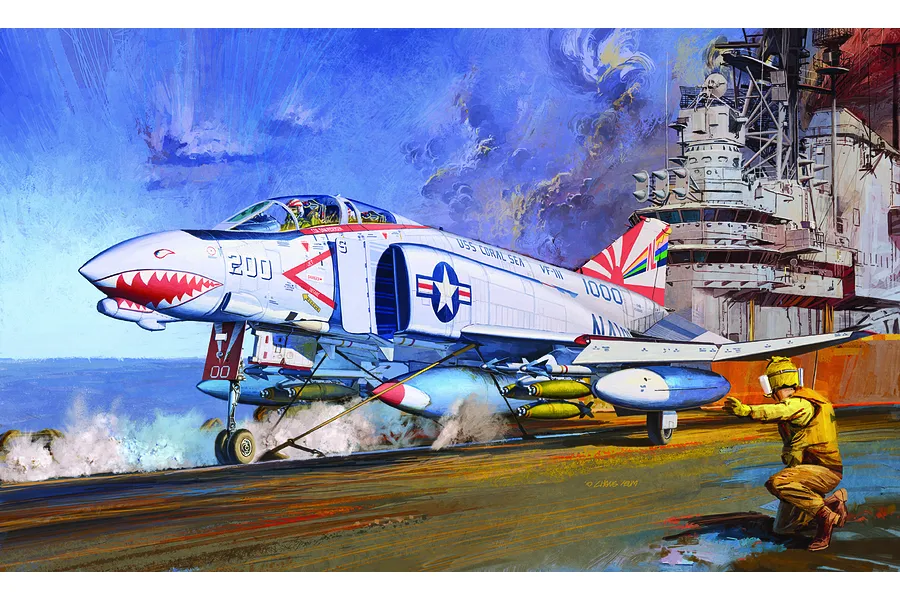Academy 1/48 USN F-4B &amp;quot;VF-11 Sundowners&amp;quot; Phantom II MCP Scaled Plastic Model Kit image 55557