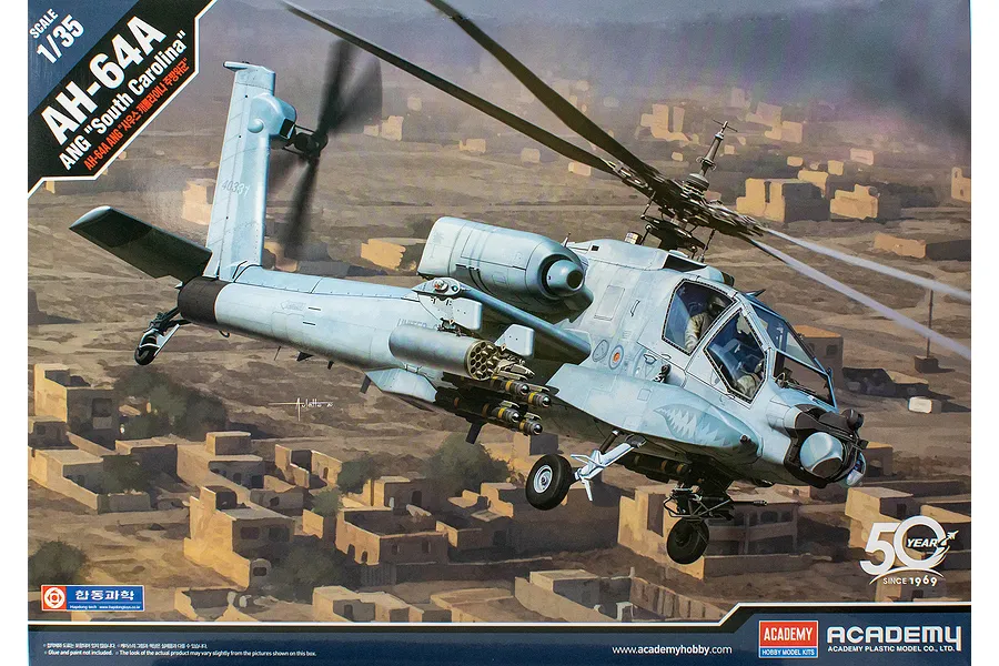 Academy 1/35 Apache AH-64A ANG &amp;quot;South Carolina&amp;quot; Helicopter Scaled Plastic Model Kit image 55562