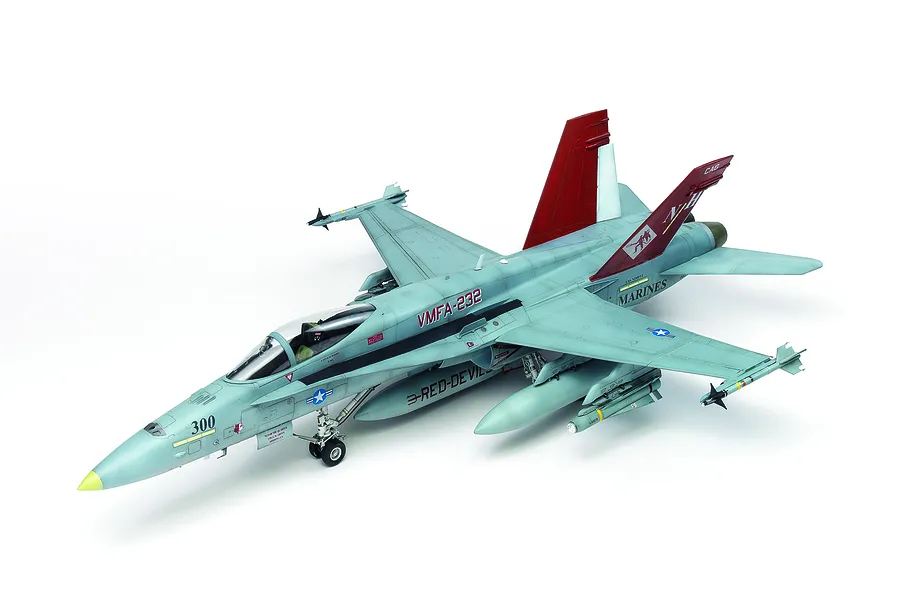 Academy 1/32 USMC F/A-18A+ &amp;quot;VMFA-232 Red Devils&amp;quot; Fighter Scaled Plastic Model Kit w/ Australian Forces Insignia image 55564