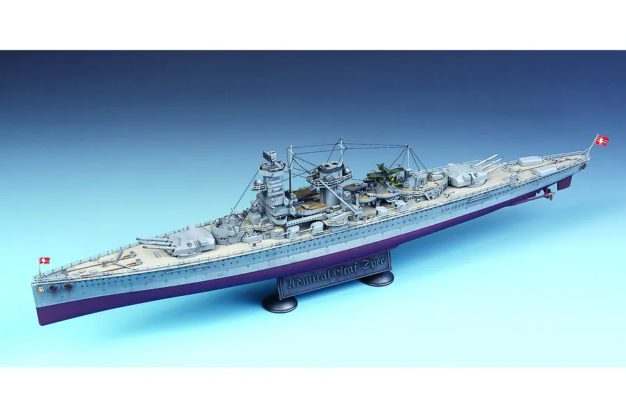Academy 1/350 German Pocket Battleship Admiral Graf Spee Scaled Plastic Model Kit image 55668