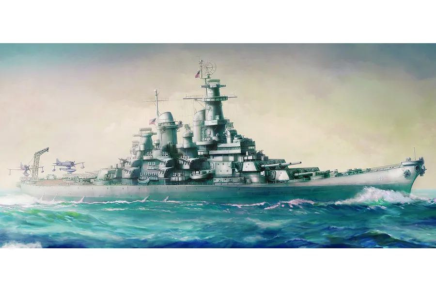 Academy 1/700 USS Missouri BB-63 Battleship Scaled Plastic Model Kit w/ Photo-Etched Parts image 55675