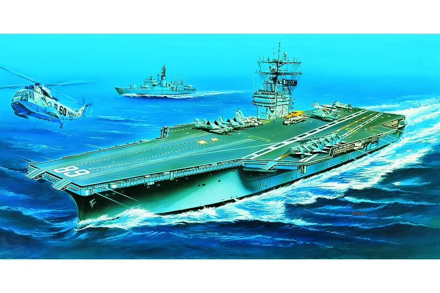 Academy 1/800 USS Nimitz [CVN-68] Aircraft Carrier Scaled Plastic Model Kit image 55676