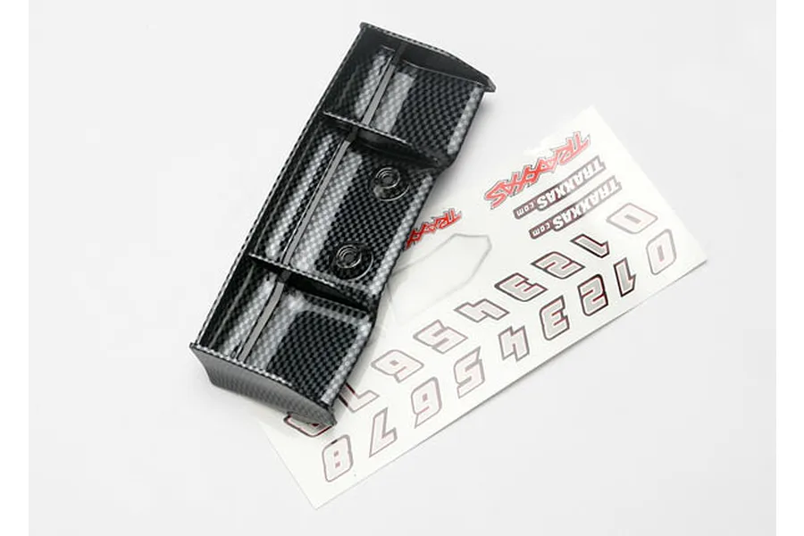 Traxxas 1/16 E-Revo Wing (Exo-Carbon Finish) w/ Decal Sheet image 5570