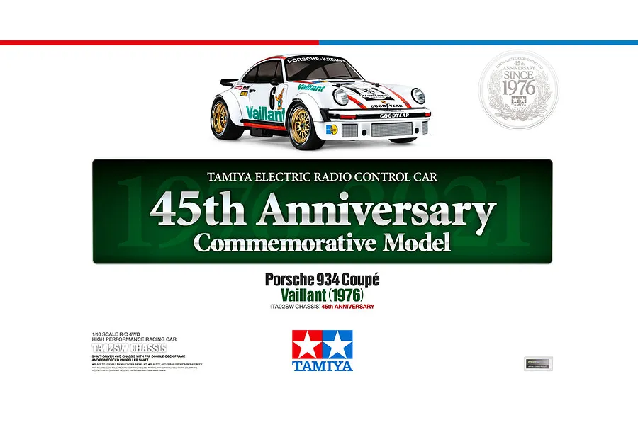 Tamiya Porsche 934 Coupe Vaillant (1976) RC On Road Car Electric 1