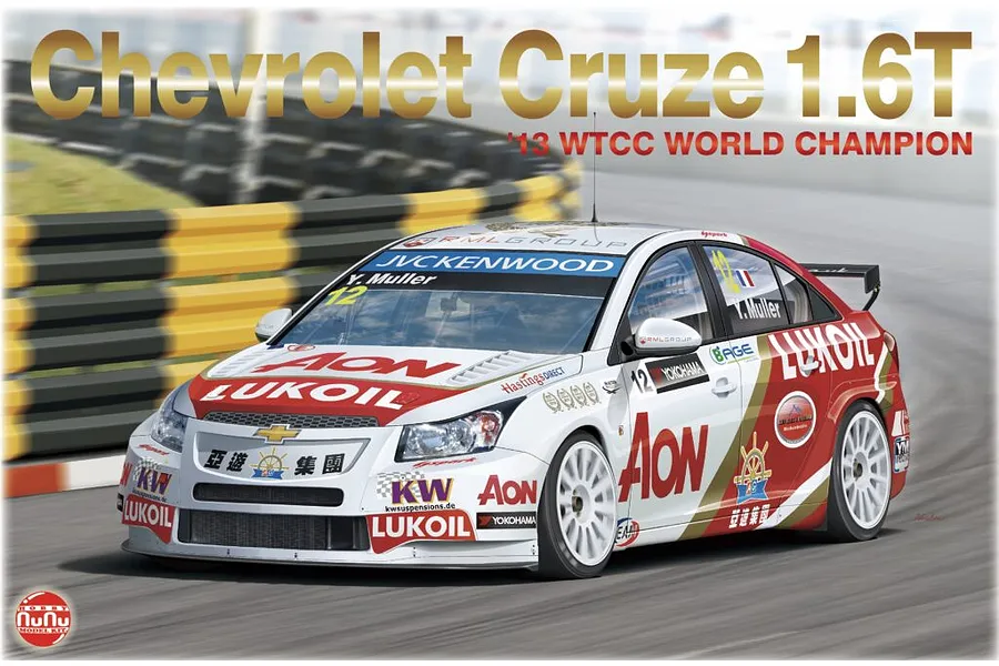 NuNu 1/24 Chevrolet Cruze 1.6T &amp;#039;13 WTCC World Champion Scaled Plastic Model Kit image 55855