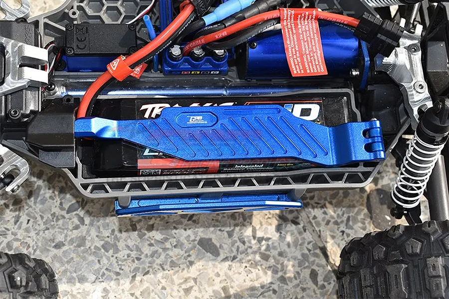 GPM Blue Aluminium Hoss 4X4 Battery Hold Down 3Pcs image 55882