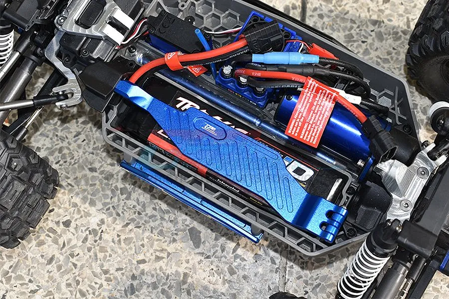 GPM Blue Aluminium Hoss 4X4 Battery Hold Down 3Pcs image 55884