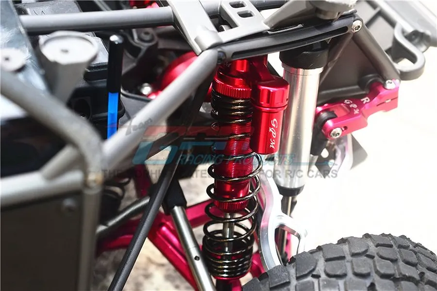 GPM Silver Aluminium 135mm Front Adjustable Piggyback Shocks 2Pcs image 55893