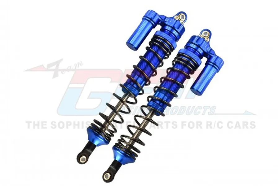 GPM Blue Aluminium 139mm Rear Adjustable Piggyback Shocks 2Pcs image 55902