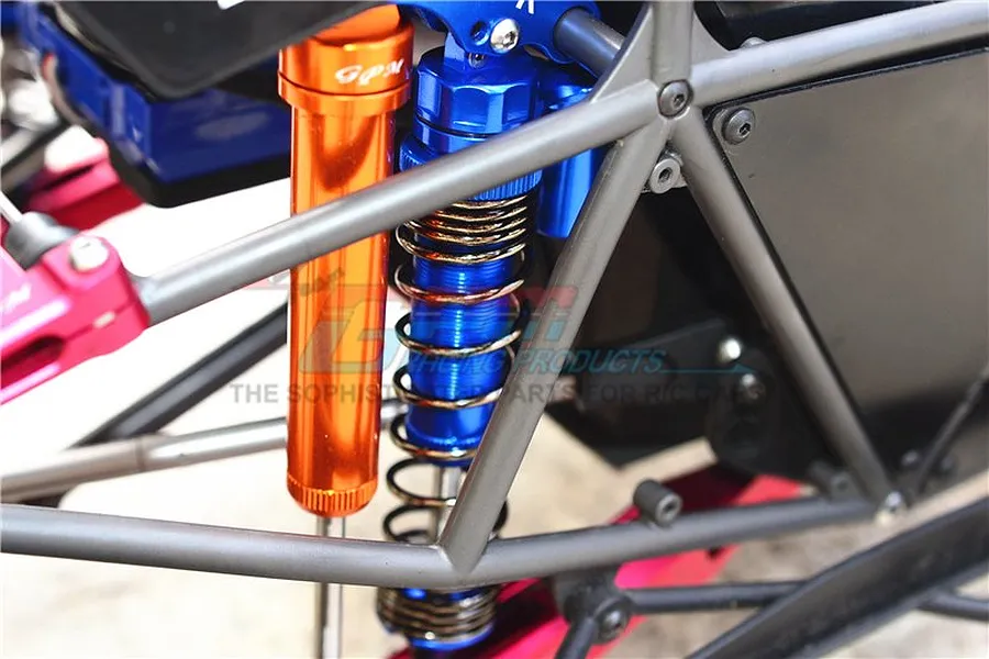 GPM Silver Aluminium 139mm Rear Adjustable Piggyback Shocks 2Pcs image 55906