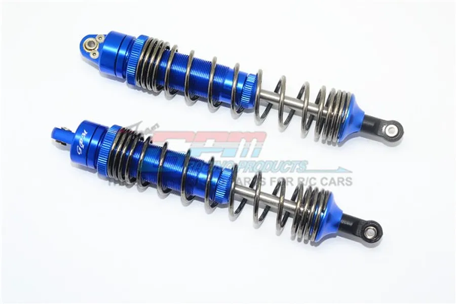 GPM Blue Aluminium 135mm UDR Front Adjustable Piggyback Shocks 2Pcs image 55908