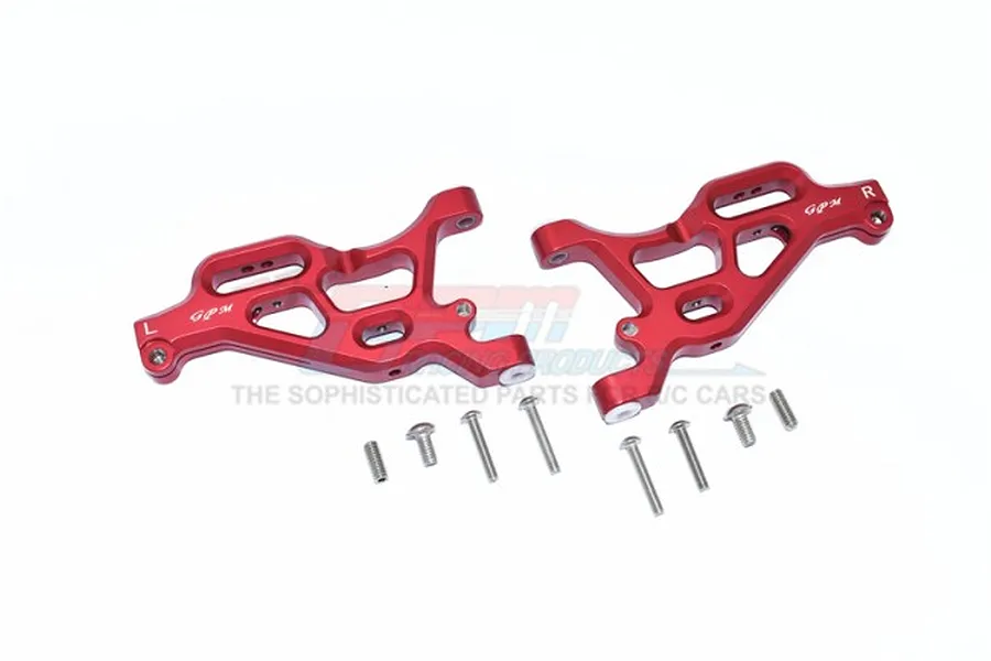 GPM Red Aluminium Front Lower Suspension Arms 2Pcs w/ Hardware image 55956