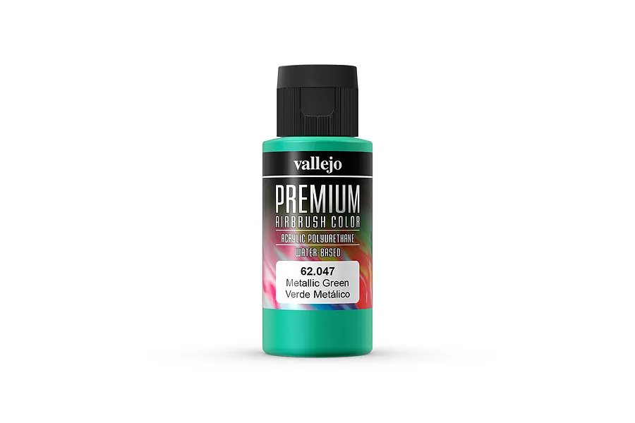 Vallejo Metallic Green Polyurethane Premium Airbrush Colour 60ml image 55986