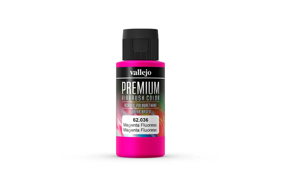 Vallejo Fluorescent Magenta Polyurethane Premium Airbrush Colour 60ml image 55989