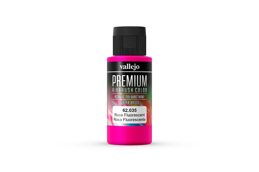 Vallejo Fluorescent Rose Polyurethane Premium Airbrush Colour 60ml image 55995