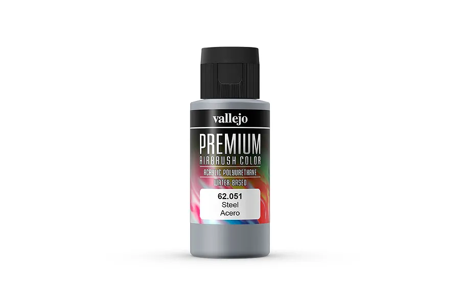 Vallejo Steel Polyurethane Premium Airbrush Colour 60ml image 56076