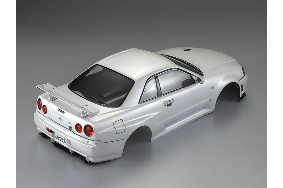 Killerbody 1/10 Nissan Skyline R34 Pearl White Painted Body Shell image 56321