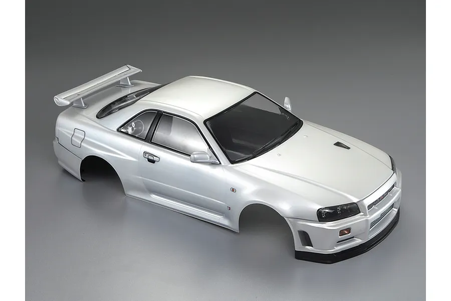 Killerbody 1/10 Nissan Skyline R34 Pearl White Painted Body Shell image 56324