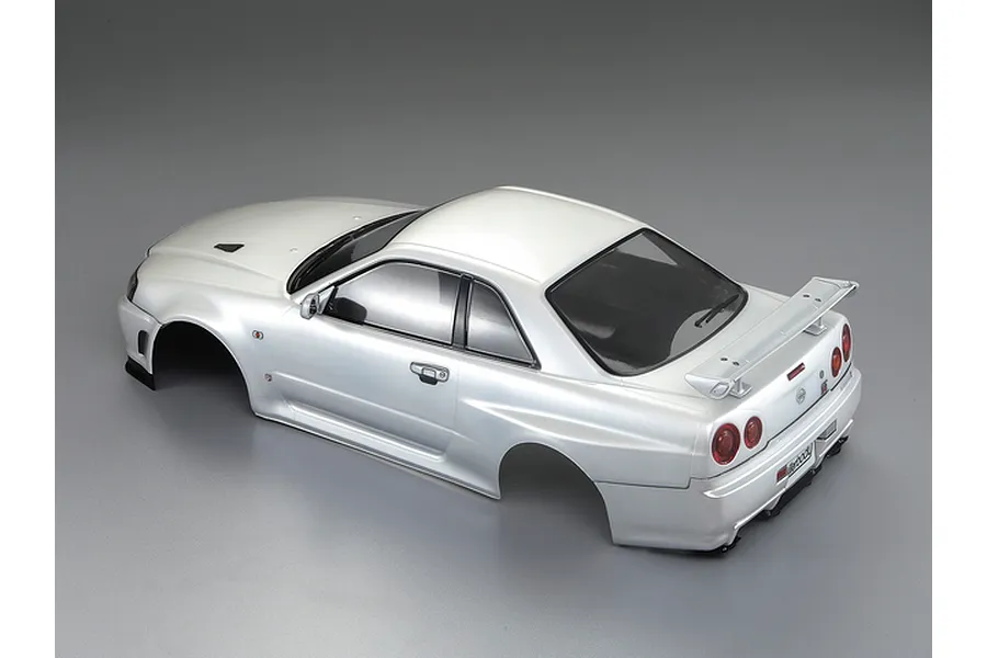 Killerbody 1/10 Nissan Skyline R34 Pearl White Painted Body Shell image 56325