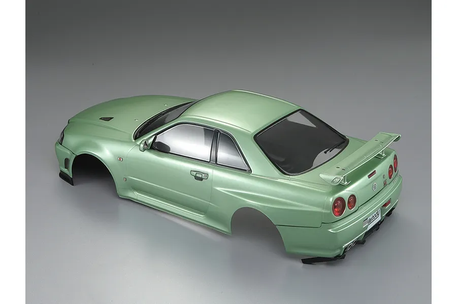 Killerbody 1/10 Nissan Skyline R34 Champagne Green Painted Body Shell image 56355