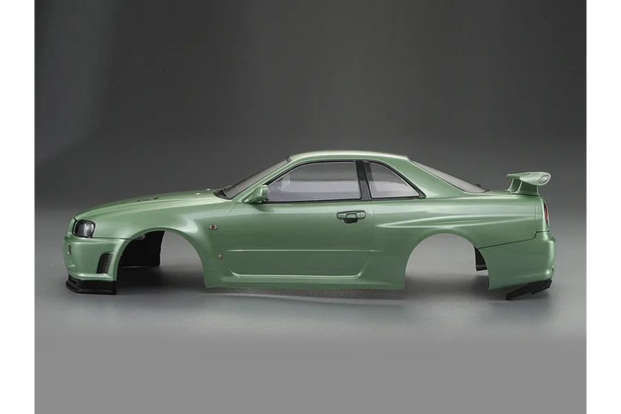 Killerbody 1/10 Nissan Skyline R34 Champagne Green Painted Body Shell image 56358