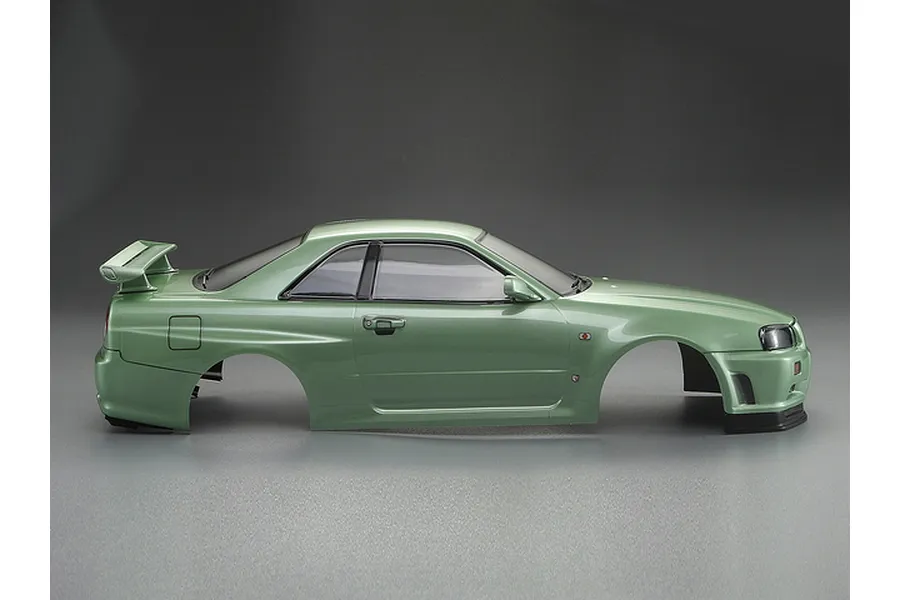Killerbody 1/10 Nissan Skyline R34 Champagne Green Painted Body Shell image 56359