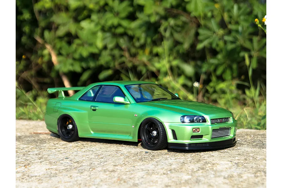 Killerbody 1/10 Nissan Skyline R34 Champagne Green Painted Body Shell image 56366