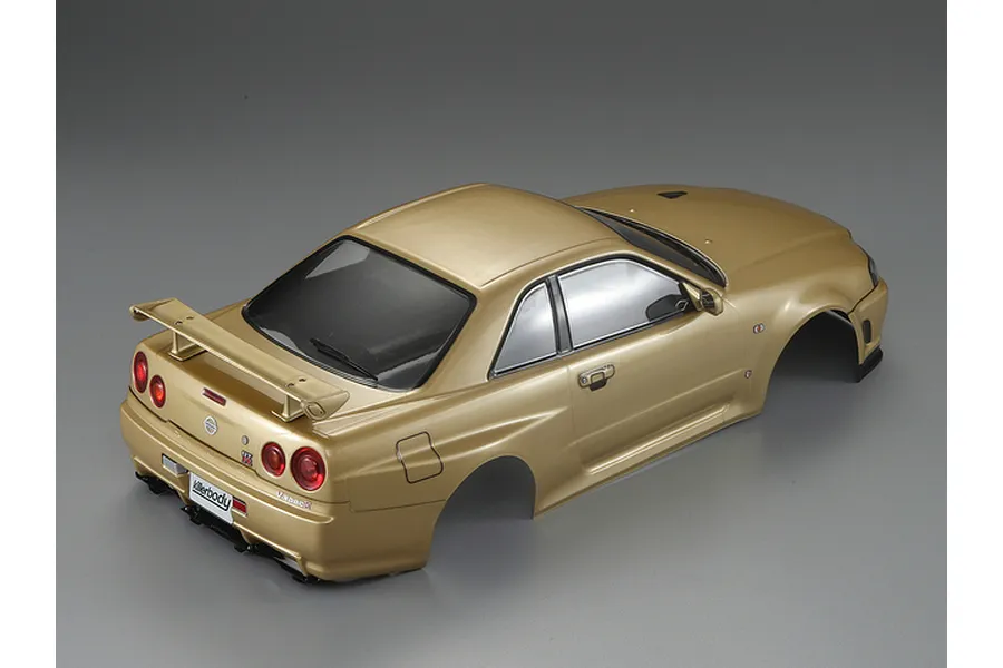 Killerbody 1/10 Nissan Skyline R34 Champagne Gold Painted Body Shell image 56370