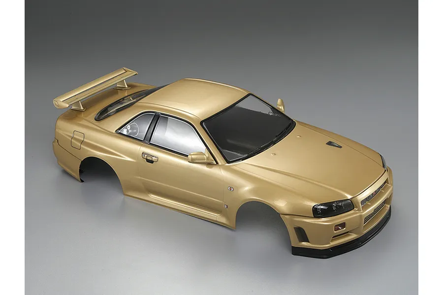 Killerbody 1/10 Nissan Skyline R34 Champagne Gold Painted Body Shell image 56372